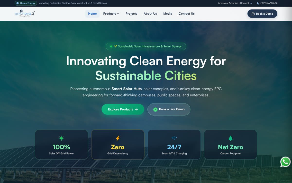 Envinova Smartech website
