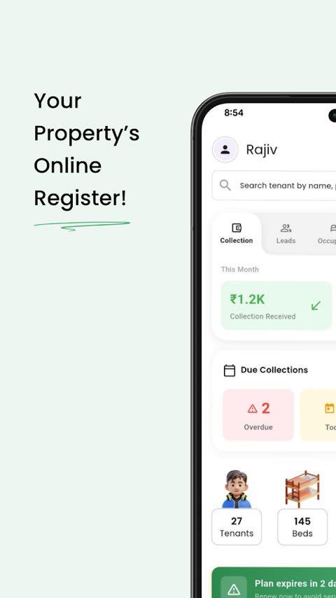 StayPe Operator app: collections dashboard
